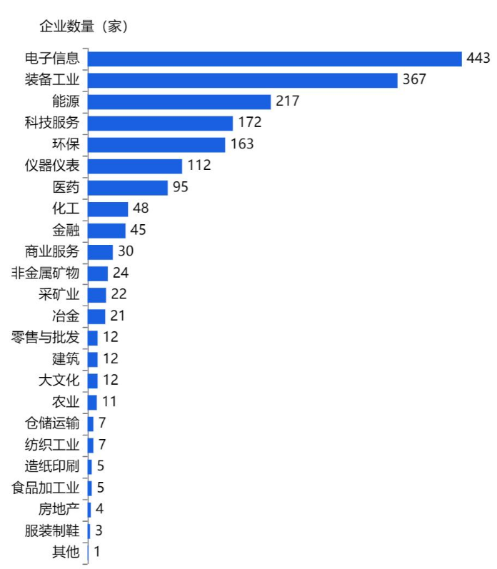 北京市專精特新小巨人企業(yè)產(chǎn)業(yè)分布