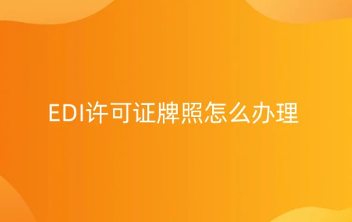 EDI許可證牌照怎么辦理?自行辦理與代辦的利弊分析